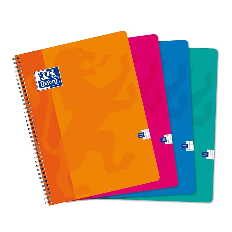 Quatre cahiers oxford colorés
