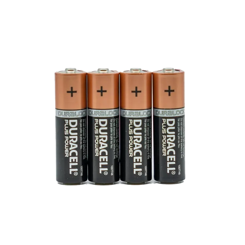 Quatre piles duracell côte à côte